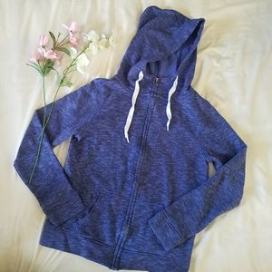 Indigo Zip-Up Hoodie